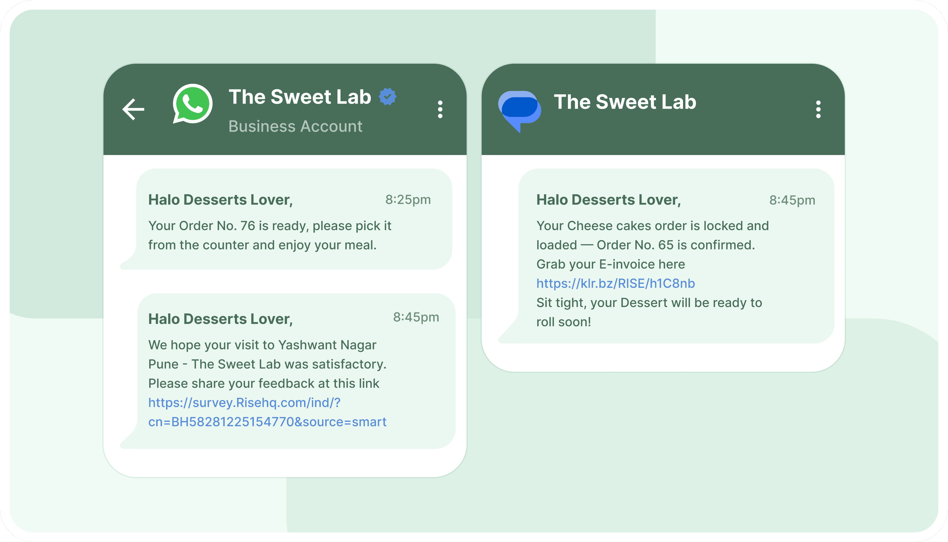 Integrated WhatsApp Feedback for Restaurants